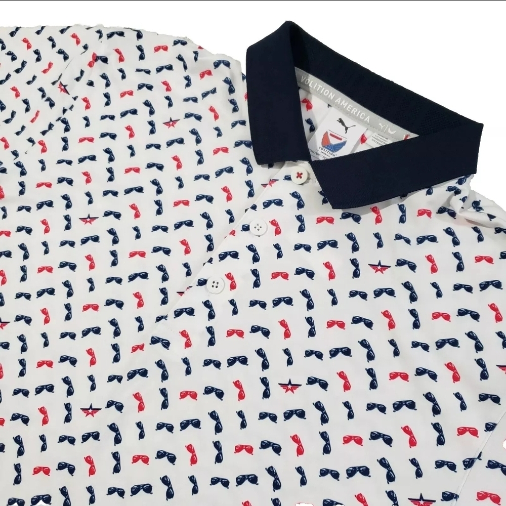 Puma Small Golf Patterned Polo Shirt NEW - Picture 2 of 2